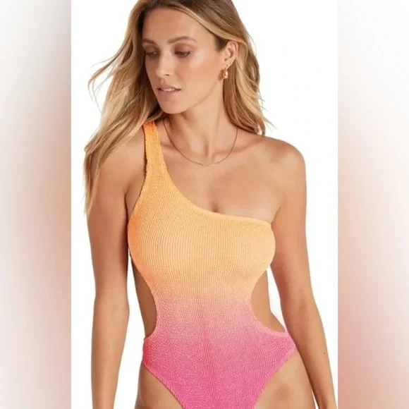 BOUND BY BOND-EYE The Milan Cutout One-Piece Swimsuit in Sunset One Size - Picture 2 of 10